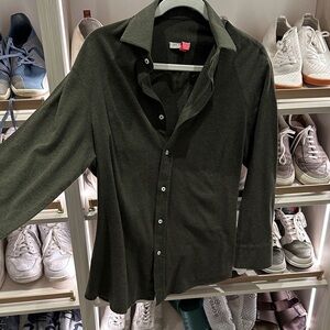 Olive green Button-Up Shirt